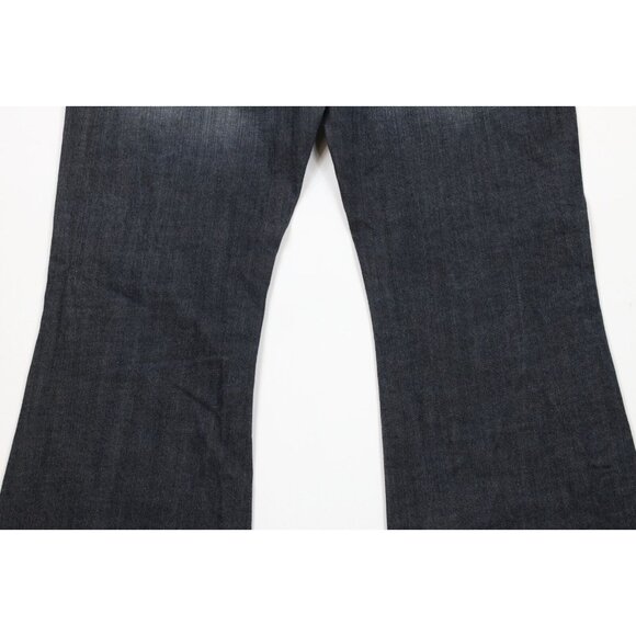Vtg Y2K Express X2 Womens 8R Faded Stella Full Leg Flared Stretch Denim Jeans - Picture 11 of 13